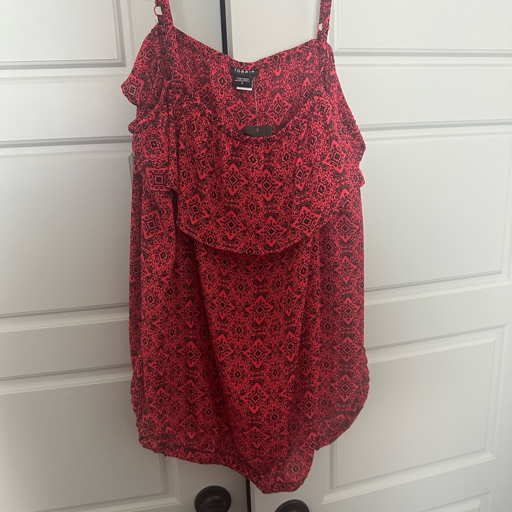 Torrid Red Ruffled Camisole Top
